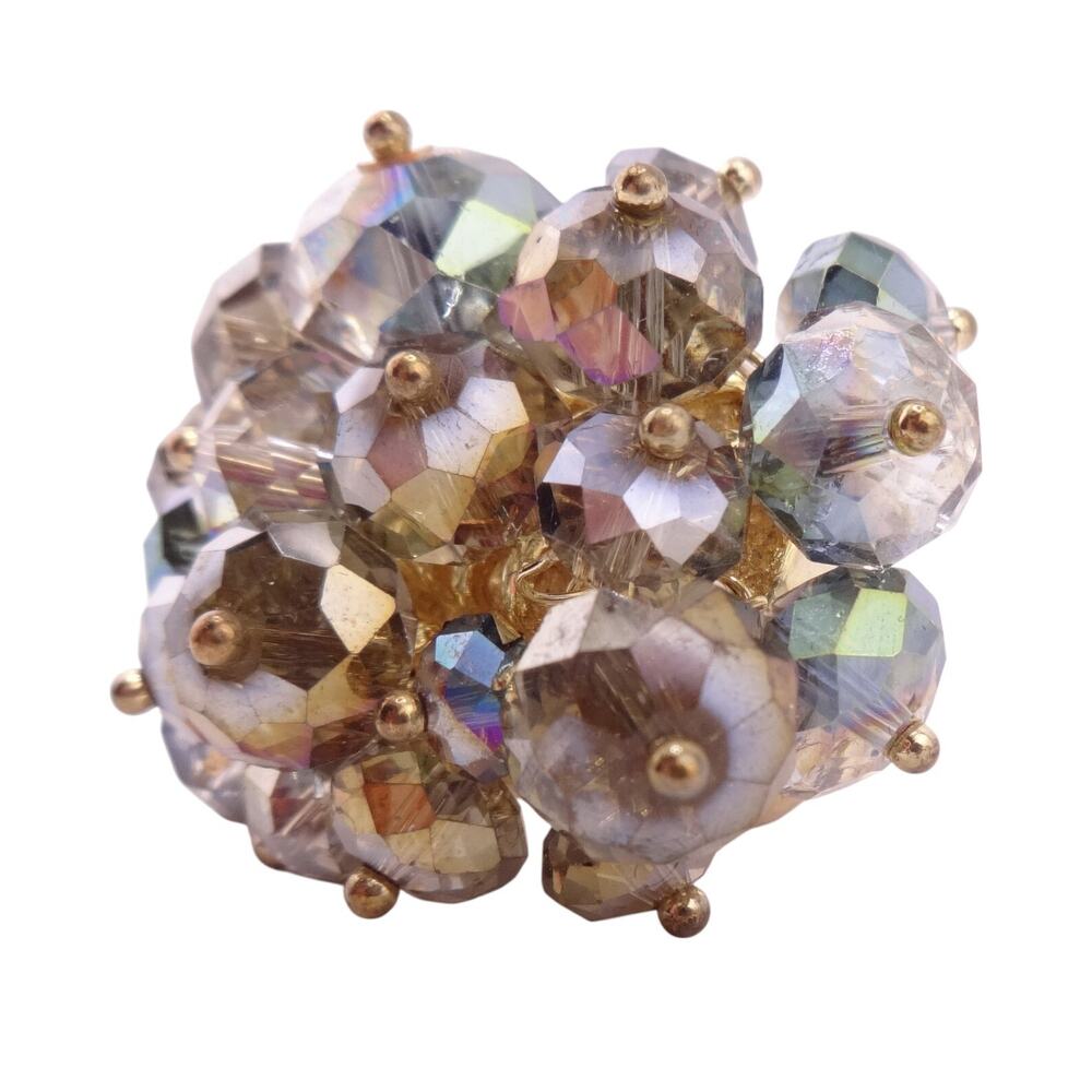 Crystal Ab Crystals Cluster Large Statement Goldt… - image 3